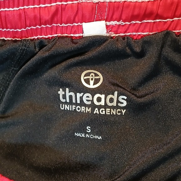 Threads Lifeguard Mens S Swim Trunks Board Shorts Red Slash Pockets Drawstring - Picture 8 of 9